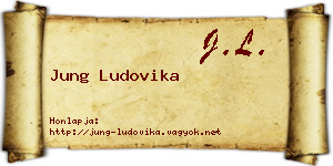 Jung Ludovika névjegykártya
